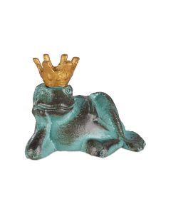 relaxdays Dekofigur Froschkönig M Gusseisen