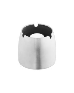 relaxdays Aschenbecher Edelstahl Silber