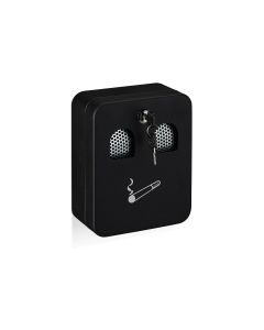 relaxdays Wandascher für aussen Schwarz/Silber