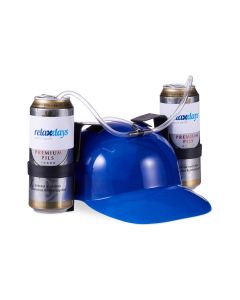 relaxdays Partyaccessoire Trinkhelm 13 x 32 cm, Blau