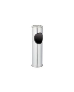 relaxdays Standascher aus Edelstahl Silber