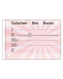 Favorit Gutschein A6 quer 25 Blatt, Rot