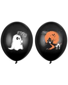Partydeco Ballons Gespenst 30 cm, 50 Stk. Schwarz