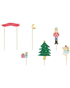 Partydeco Caketopper Nussknacker 8.5-19 cm, 6 Stk.