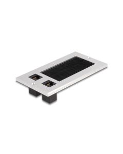 Delock Einbaurahmen mit Bürste und 2 x RJ45 Keystone Modul Cat.6