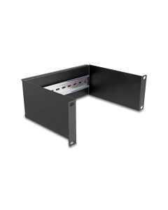 Delock Hutschienenpanel 2HE 10, Schwarz