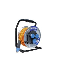 STEFFEN Kabelrolle Professional 50 m 3x T13, IP55, Silber