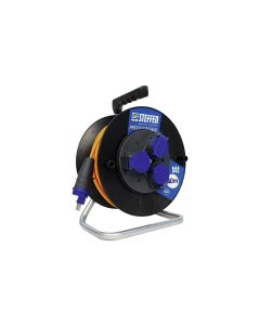 STEFFEN Kabelrolle Professional 30 m 3x T23, IP55, Schwarz