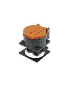 STEFFEN Einbausteckdose T15 IP55 mit Verschlussdeckel, Orange