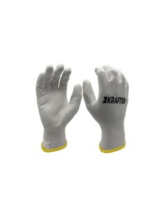Krafter Arbeitshandschuh Polyester, M, Weiss, 1 Stück