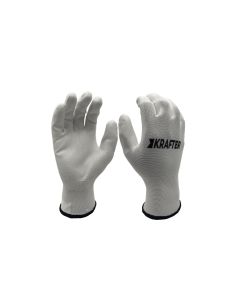 Krafter Arbeitshandschuh Polyester, XL, Weiss, 1 Stück