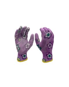 Krafter Gartenhandschuh Polyester, 8/M, Lila/Mehrfarbig