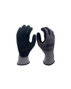 Krafter Arbeitshandschuh Nylon, XL, Grau/Schwarz, 10 Stück