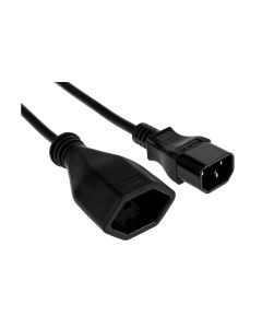 FURBER.power Verlängerungskabel C14-T13 0.3 m Schwarz