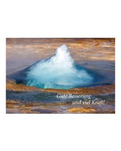 Natur Verlag Genesungskarte Geysir 17.5 x 12.2 cm