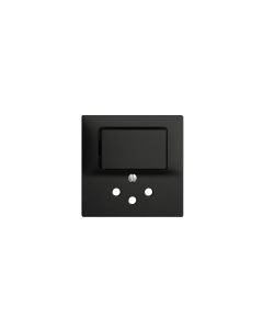 Feller EDIZIOdue Abdeckset Kleinkombi T12 Schwarz