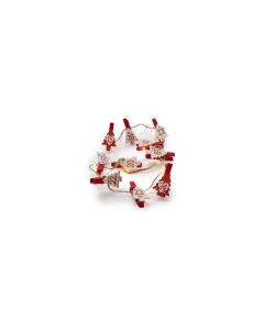 STT Adventskalender Clips Christmas Trees, 25 LEDs, 1.8 m, Rot
