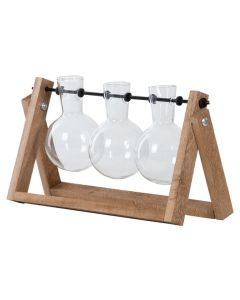 Esschert Design Stecklingsvase L 25.5 cm, Braun/Transparent