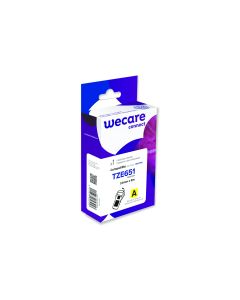 Wecare Beschriftungsband TZE-651WE Schwarz auf Gelb