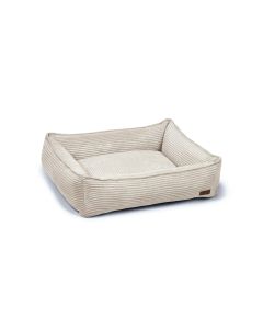 Designed by Lotte Hunde-Bett Ribbed Hellgrau 80x70x22cm
