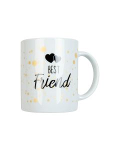 Könitz Kaffeetasse Best Friend 300 ml, 1 Stück, Weiss