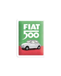 Nostalgic Art Schild Fiat 500 15 x 20 cm, Metall
