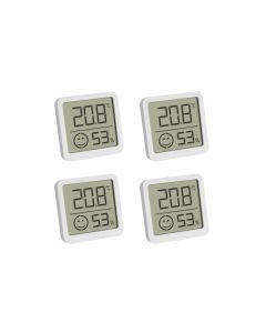 TFA Dostmann Thermo-/Hygrometer Digital, Weiss, 4er Set