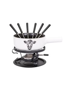 Kadastar Käsefondue-Set Kuh E22 9 Teile, Weiss