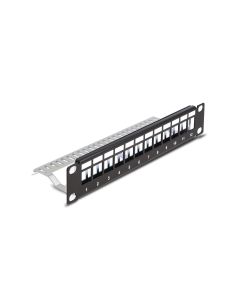 Delock Patchpanel Keystone 12 Port 1 HE 10 Rack