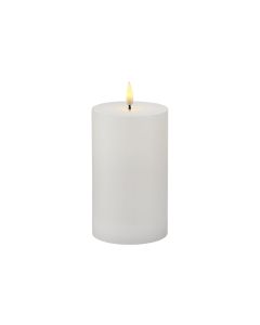 Sirius LED-Kerze Sille, Ø 7.5 x 12.5 cm, Weiss, Wiederaufladbar