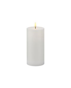 Sirius LED-Kerze Sille, Ø 7.5 x 15 cm, Weiss, Wiederaufladbar