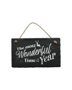 Trend Import Türschild Schiefertafel the most wonderful time