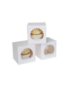 House of Marie Cupcake-Box 9 x 9 x 9 cm, 3 Stück