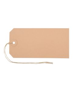 Biella Preisanhänger 6.5 x 13 cm, Braun, 50 Stück