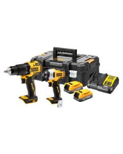 DeWalt Akku-Maschinen Set 18 V DCD709 + DCF809 mit 2x 2 Ah Akkus