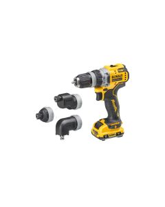 DeWalt Akku-Bohrschrauber 12 V mit 4 Köpfen, 2 x 3 Ah Akku, Kit