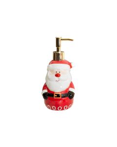 diaqua® Seifenspender Santa Claus 390 ml, Rot/Schwarz/Weiss