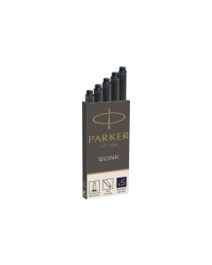 Parker Tintenpatrone Quink Z 44 Schwarz-Blau, 5 Stück