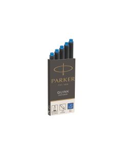Parker Tintenpatrone Quink Z 44 Königsblau, 5 Stück