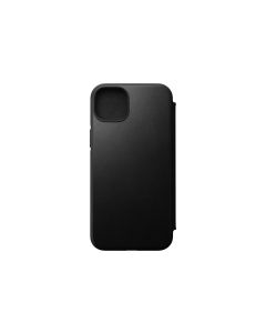Nomad Book Cover Modern Leather Folio iPhone 14 Plus Schwarz