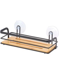 MSV Duschmittelhalter Hiko rechteckig Braun/Schwarz matt