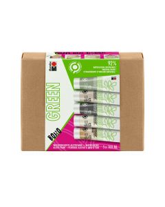 Marabu Bastelfarbe Alkydfarbe Green Set Boho, 5 x 100 ml