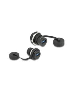 Delock USB 3.2 Gen 1 Typ-A Einbaubuchse IP67 staub- & wasserdicht