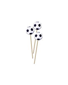 Folat Kuchen-Topper Fussball 15 cm, 20 Stück, Schwarz/Weiss
