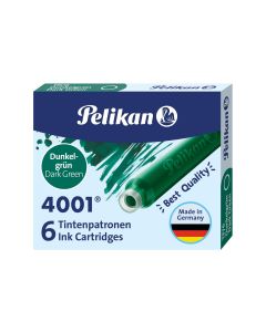 Pelikan Tintenpatrone 4001 Grün, 6 Stück
