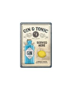Nostalgic Art Postkarte Gin & Tonic 14 x 10 cm