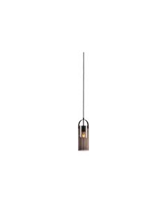 Markslöjd Pendelleuchte Glory, Ø 12 cm, E27, Schwarz/ Smoke