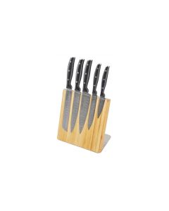 Sola Messerblock Bamboo 6-teilig, Hellbraun/Schwarz, Bambus