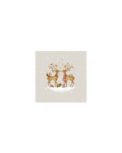 Braun + Company Weihnachtsservietten Romantic Deers 33 cm x 33 cm, 20 Stück