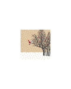 Braun + Company Weihnachtsservietten By Nature Little red Bird 20 Stück